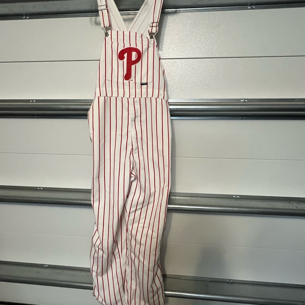 FOCo PHILADELPHIA PHILLIES PIN STRIPPED BIB OVERALLS